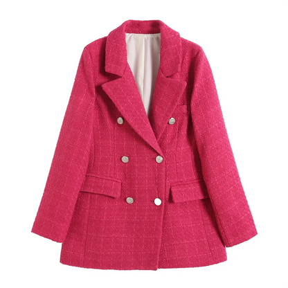 Blazer femenino de lana con cierre doble AR604