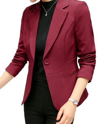 Blazer femenino entallado con cierre simple AR635