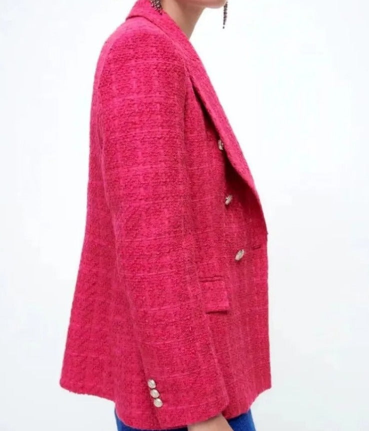 Blazer femenino de lana con cierre doble AR604